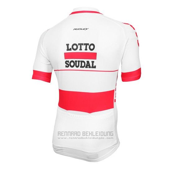 2016 Fahrradbekleidung Lotto Soudal Champion Polen Trikot Kurzarm und Tragerhose